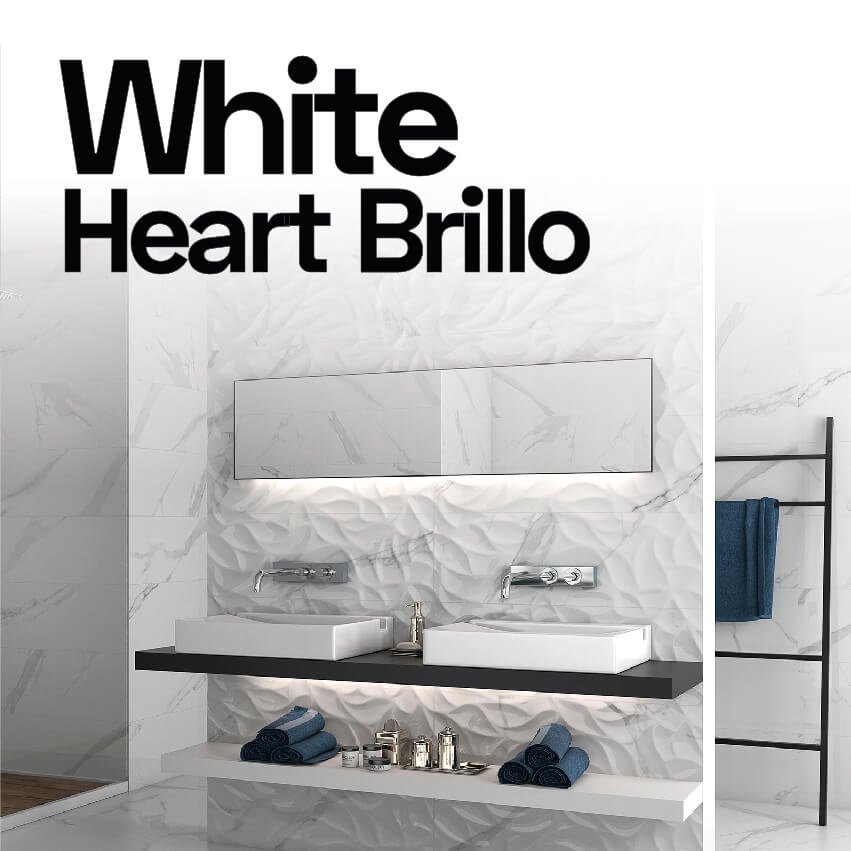 White Heart Brillo Porcelanato Español Fullcons