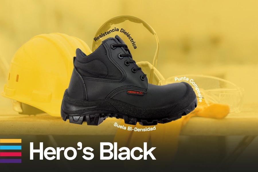 Botas punta de Acero - Heros-Black | Fullcons